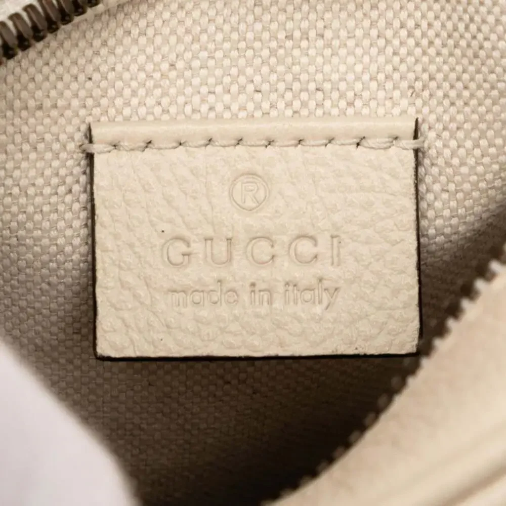 GUCCI White Leather Shoulder Bag - Picture 5 of 6